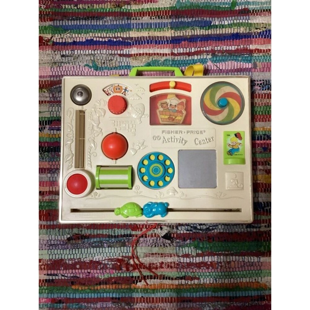Fisher Price Activity Center #34 Classic Infant & Toddler Busy Board 1973 12x15"